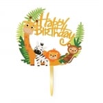 Топер за торта Happy Birthday Джунгла, Сафари, Животни
