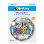 Фолиев балон диско топка Let's party, кръг 45 см