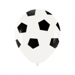Бял балон Футбол, печат футболна топка, 1 брой