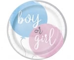 Чинии Boy or Girl за разкриване пола на бебето момче или момиче 23 см, 8 броя