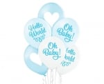 Балони за бебешко парти - момче Oh Baby boy, 6 броя