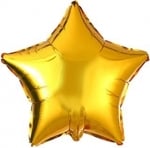 Голям фолиев балон звезда - злато металик, 70 см
