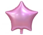Фолиев балон звезда - розов мат , 44 см