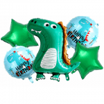 Комплект фолиеви балони Дино Динозаври ROAR, 5 броя