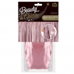 Бляскава завеса от ресни розова, бледорозов сатен, 100 х 200 см