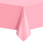 Розова парти покривка, светлорозова, бебешко розово, 137 х 274 см