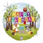 Балон за рожден ден Горски животни кръг