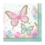 Салфетки с пеперуди Butterfly Shimmer, 16 броя