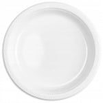 Големи бели чинии Frosty White - пластмаса, 10 броя