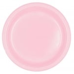 Големи розови чинии бебешко розово - пластмаса, 20 броя