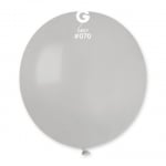 Кръгъл латексов балон сив G150/70 - 48 см