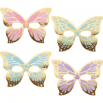 Парти маски пеперуди Butterfly Shimmer, 8 броя