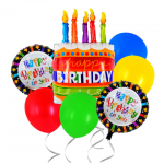 Комплект балони за рожден ден Торта, 7 броя