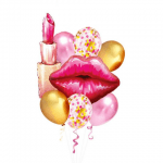 Комплект Балони Червило и Целувка хром, 8 броя