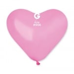 Балон латекс розово сърце 25 см