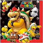 Парти салфетки Супер Марио Super Mario - 20бр, 33 x 33см