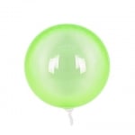 Прозрачен с цвят - зелен кръгъл балон PVC 45 см
