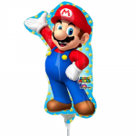 Малък фолиев балон фигура Супер Марио, Super Mario, 20 х 30см, без пръчка