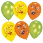 Пчеличката Мая латексови балони, 6 броя