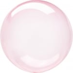 Балон кристал сфера прозрачен с цвят/розов PVC 45-56 см