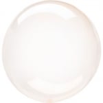 Балон кристал сфера прозрачен с цвят/оранжев PVC 45-56 см