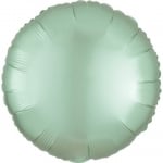 Фолиев балон кръг - ментово зелен пастел сатен, 43 см