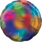 Фолиев балон кръг дъга иридесцентен/преливащи се цветове, 43 см