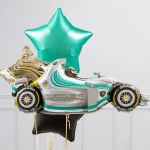 Балон Формула 1 Състезателна кола, 50 х 125 см, сребро