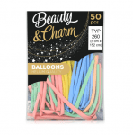Моделиращи балони микс макарон разноцветни 5 х 152 см, пакет 50 броя