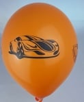 Латексови балони с печат Коли - 10 броя микс