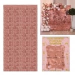Ресни за фонова декорация стена розово злато металик фолио, 100 х 200 см
