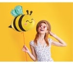 Фолиев балон усмихната пчеличка, 50 х 54 см