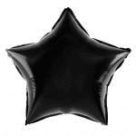 Фолиев балон черна звезда, 43 см
