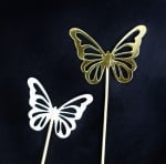 Пеперуда топер злато металик,12 броя