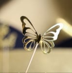 Пеперуда топер злато металик,12 броя