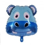 Хипопотам глава балон за парти сафари/джунгла, 48 см