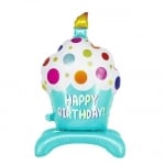 Син стоящ балон кексче за рожден ден, 51 х 86 см
