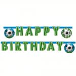Футболно парти банер за рожден ден Happy Birthday