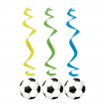Висяща декорация футбол, топки, 3 броя