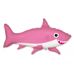 Фолиев балон усмихната акула, розов, 100 х 70 см