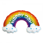 Балон дъга и облачета Happy Day, 93 х 55 см