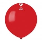 Кръгъл балон червен латекс G150/45 48 см, пакет 50 броя
