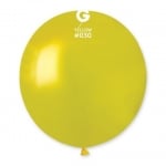 Кръгъл балон жълт металик 48 см GM150/30