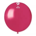 Кръгъл балон червен металик 48 см GM150/32