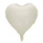 Фолиев балон сърце лате слонова кост сатен Cream 43 см