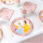Парти салфетки розови Дисни Принцеси -20бр, 33 x 33см