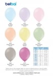 Балони макарон микс 8 цвята, 27 см Belbal, пакет 100 броя
