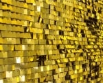 Панел за златна пайетена фонова стена, 100 квадратчета, злато, черен гръб, 30 х 30 см