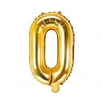 Фолиев балон буква O 35 см, злато