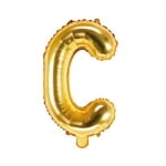 Фолиев балон буква C 35 см, злато